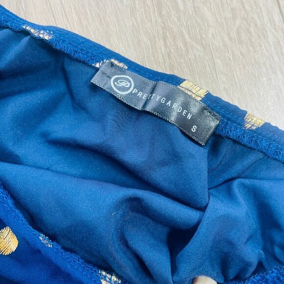 PRETTYGARDEN One Shoulder Polka  Dot Tiered Ruffle Boho Midi Dress NWOT - Picture 6 of 6